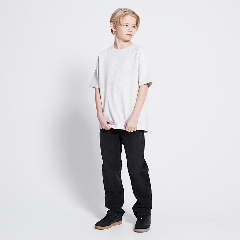 Oversized tee "Svante" Grey Melange